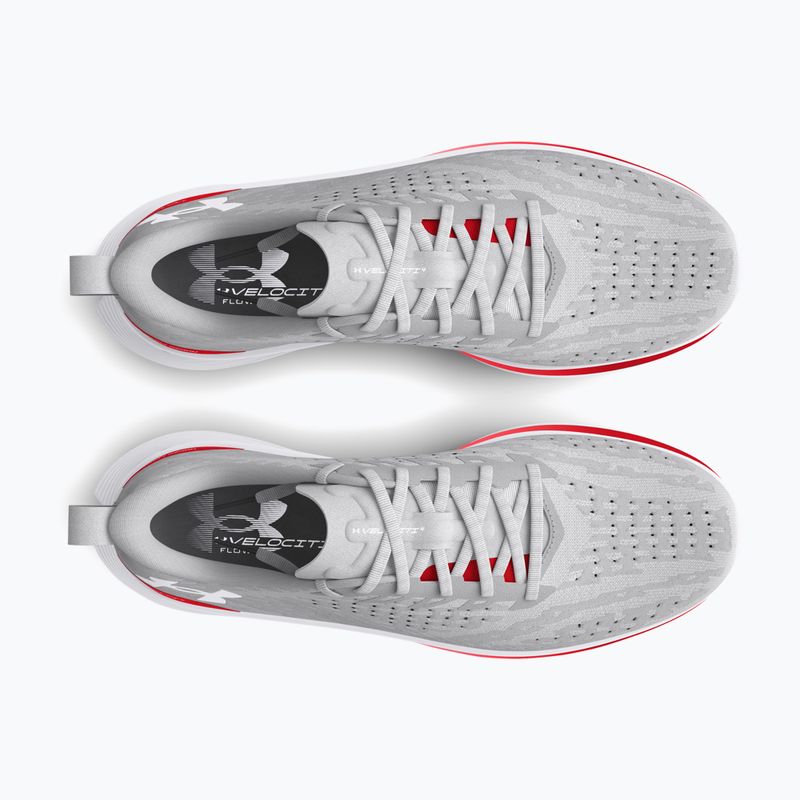 Under Armour Velociti 4 halo gray/racer red/white vyriški bėgimo bateliai 4