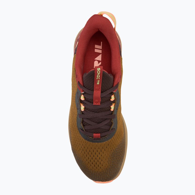 Under Armour Sonic Trail vyrų bėgimo bateliai coyote/earthen orange/flare orange 5