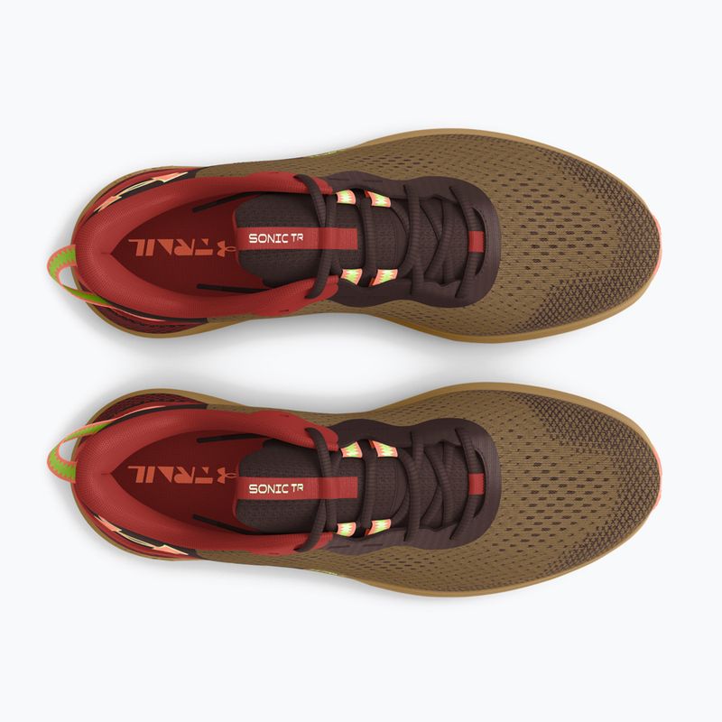 Under Armour Sonic Trail vyrų bėgimo bateliai coyote/earthen orange/flare orange 11