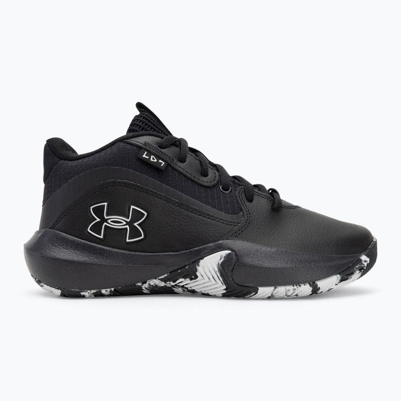 Under Armour GS Lockdown 7 vaikiški krepšinio bateliai juoda/juoda/metalinis sidabras 2