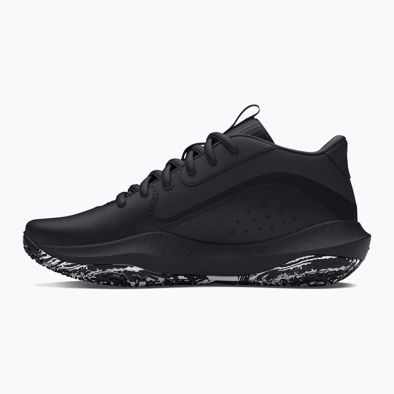 Under Armour GS Lockdown 7 vaikiški krepšinio bateliai juoda/juoda/metalinis sidabras 9