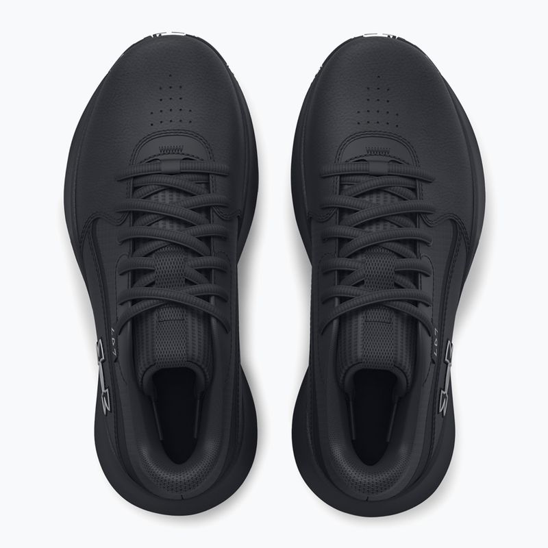 Under Armour GS Lockdown 7 vaikiški krepšinio bateliai juoda/juoda/metalinis sidabras 11