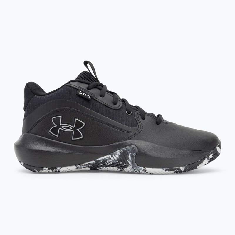 Under Armour Lockdown 7 krepšinio bateliai juoda/juoda/metalinis sidabras 2