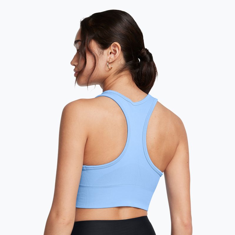 "Under Armour Vanish Seamless Mid" firminė treniruočių liemenėlė horizon blue/white 2