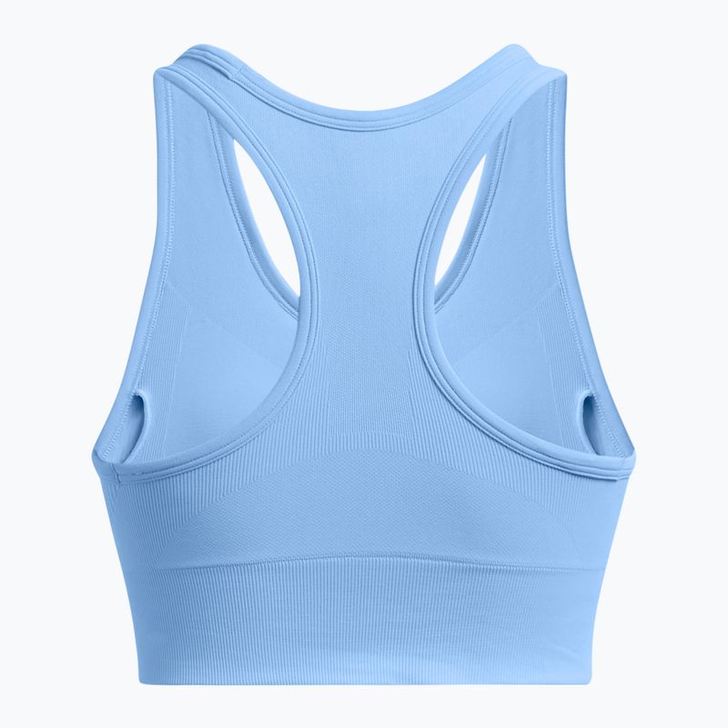 "Under Armour Vanish Seamless Mid" firminė treniruočių liemenėlė horizon blue/white 4