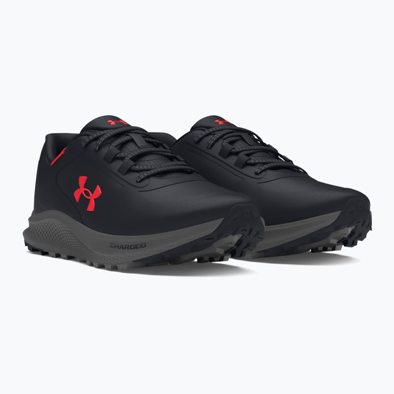 Under Armour Charged Bandit Trail 3 vyriški bėgimo bateliai black/black/racer red