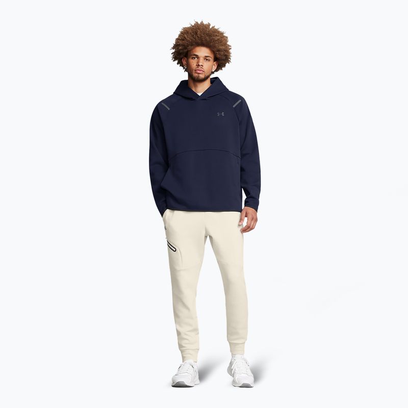 Vyriškos kelnės Under Armour Unstoppable Fleece summit white/black 2