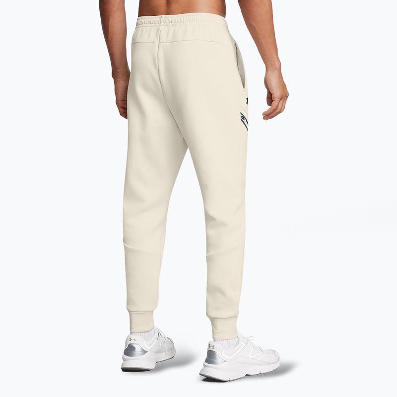 Vyriškos kelnės Under Armour Unstoppable Fleece summit white/black 3