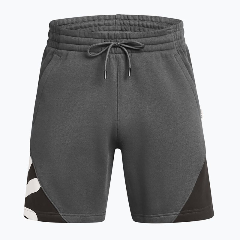 Vyriški šortai Under Armour Curry Splash Fleece Short castlerock full heather/black/white clay