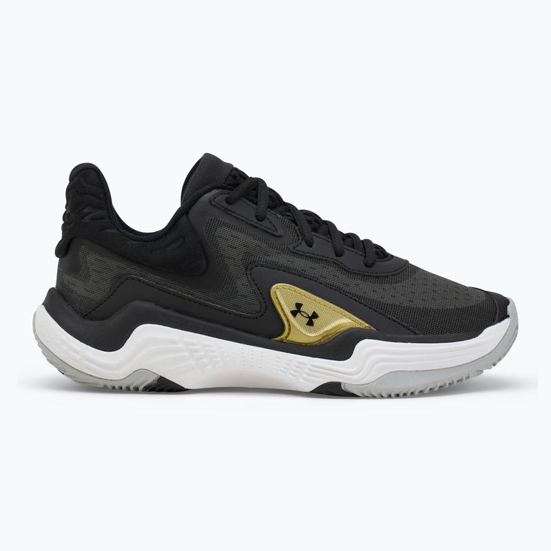 Under Armour Spawn 7 krepšinio bateliai juoda/metalinė aukso/juoda 2