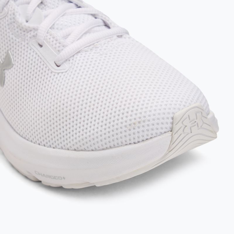 Moteriški bėgimo batai Under Armour Charged Pursuit 4 white/white/metallic silver 7