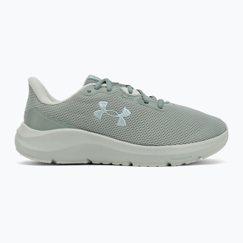 Moteriški bėgimo bateliai Under Armour Charged Pursuit 4 silica green/silica green/metallic silica 2