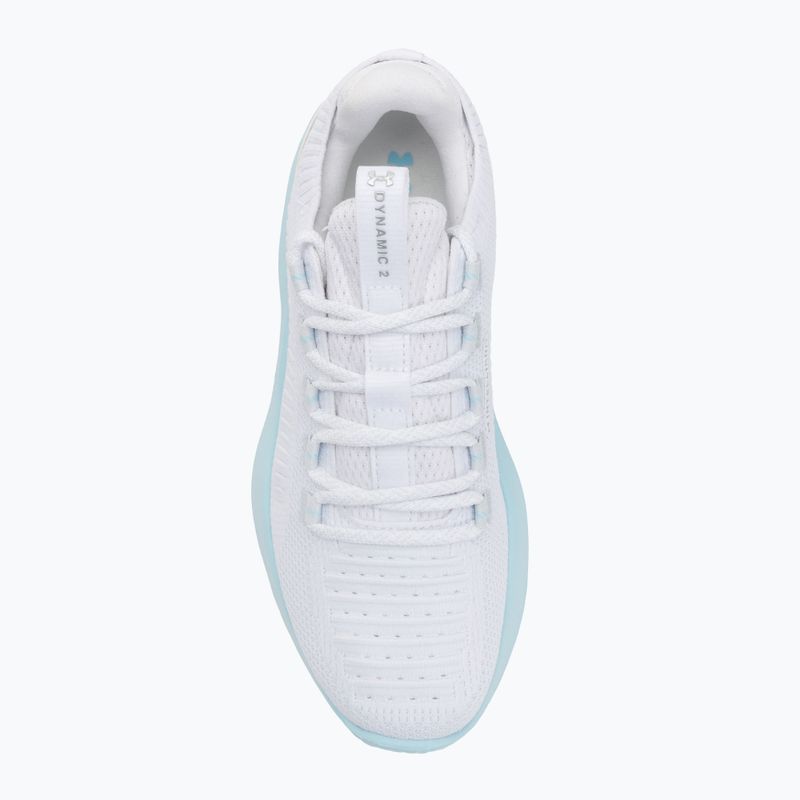 Moteriški treniruočių batai Under Armour Dynamic 2 white/stream/metallic silver 5