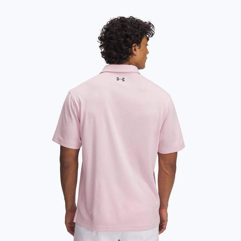 Vyriški polo marškinėliai Under Armour Tech Polo prime pink/pitch gray 2