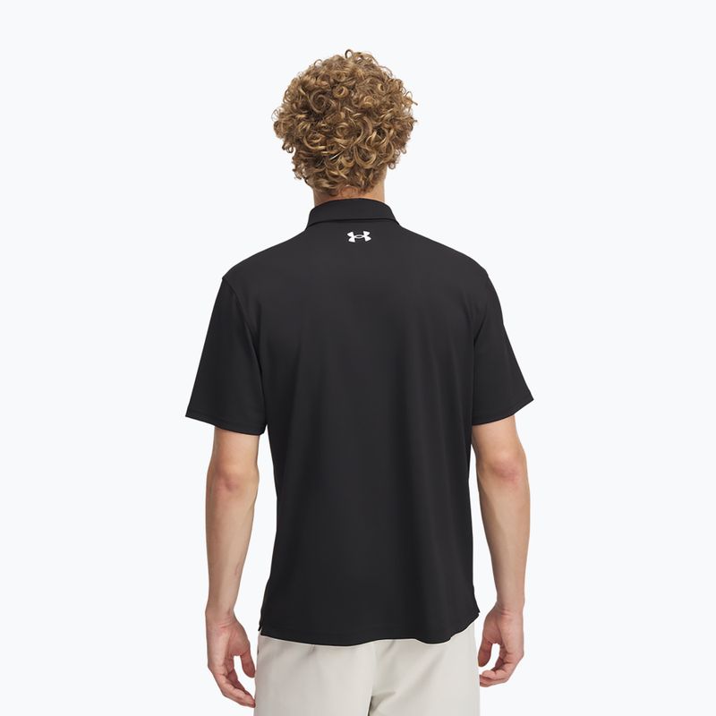 Vyriški polo marškinėliai Under Armour Tee To Green Pique Polo black/white 2