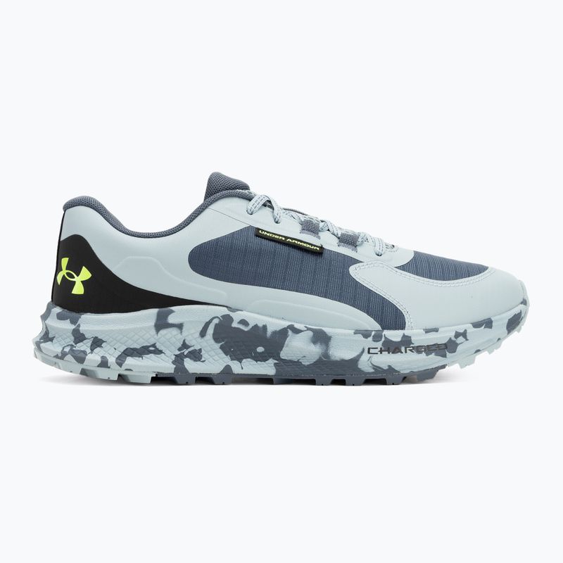Vyriški bėgimo batai Under Armour Charged Bandit Trail 3 downpour gray/harbor blue/hyper green 2