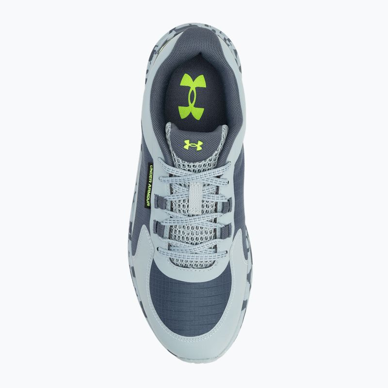 Vyriški bėgimo batai Under Armour Charged Bandit Trail 3 downpour gray/harbor blue/hyper green 5