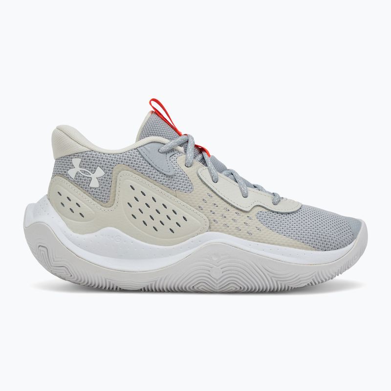 "Under Armour Jet' 23 mod gray/ares red/white" krepšinio bateliai 2