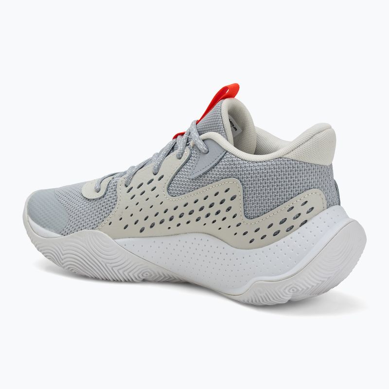 "Under Armour Jet' 23 mod gray/ares red/white" krepšinio bateliai 3
