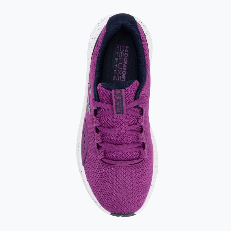 Moteriški bėgimo bateliai Under Armour Charged Surge 4 andromeda purple/midnight navy/midnight navy 5