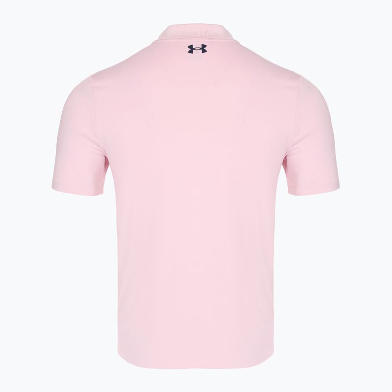 Vyriški polo marškinėliai Under Armour Matchplay Polo prime pink/midnight navy 2