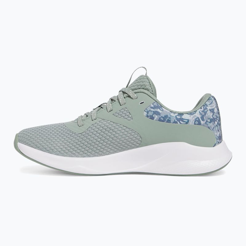 Moteriški treniruočių batai Under Armour Charged Aurora 2+ silica green/white/metallic silica 9