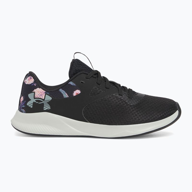 Moteriški treniruočių batai Under Armour Charged Aurora 2+ black/hydro green/metallic warm silver 8