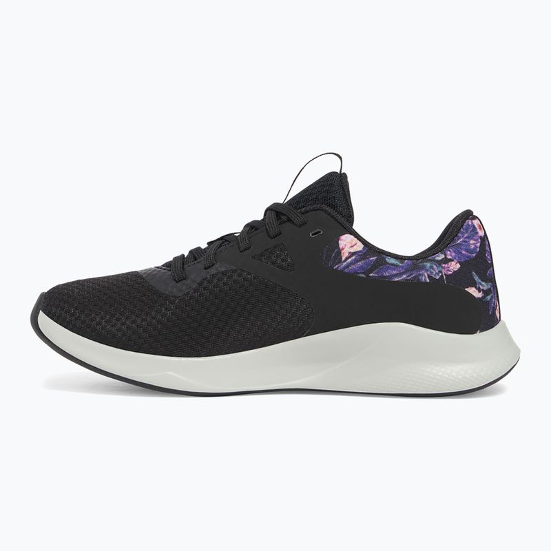 Moteriški treniruočių batai Under Armour Charged Aurora 2+ black/hydro green/metallic warm silver 9