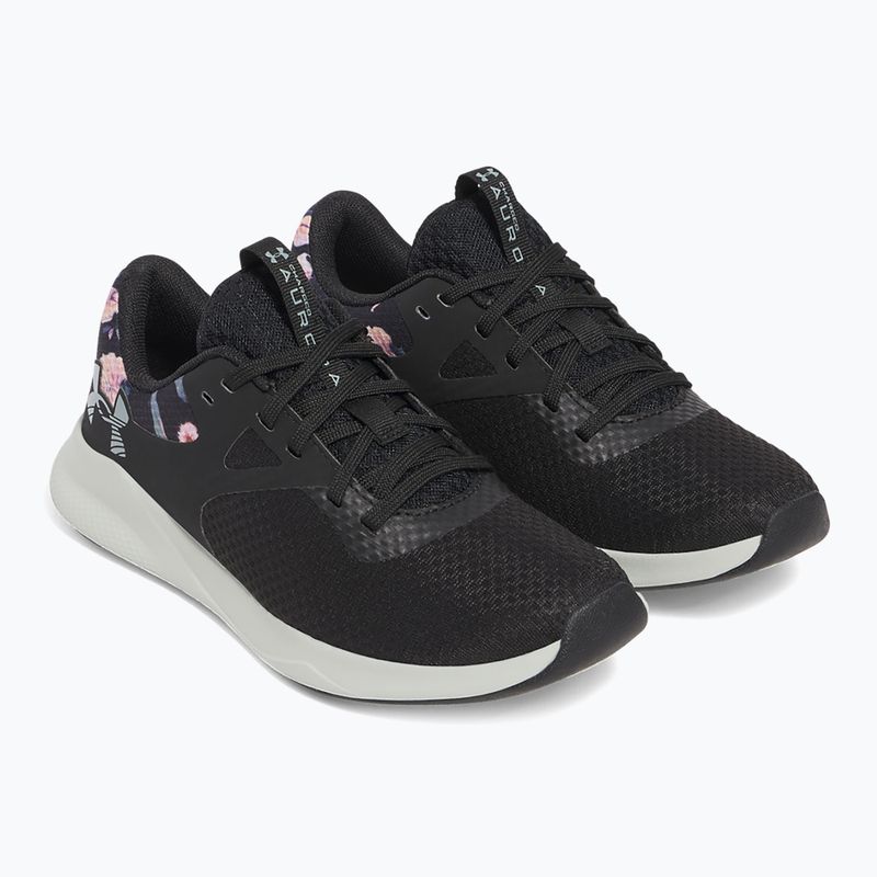 Moteriški treniruočių batai Under Armour Charged Aurora 2+ black/hydro green/metallic warm silver 10