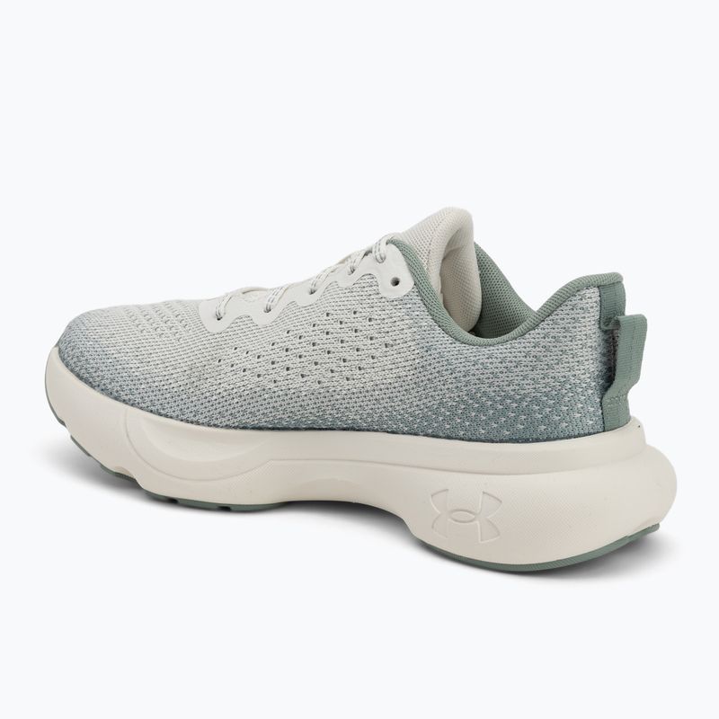 Moteriški bėgimo bateliai Under Armour Infinite white quartz/silica green/metallic silica 3