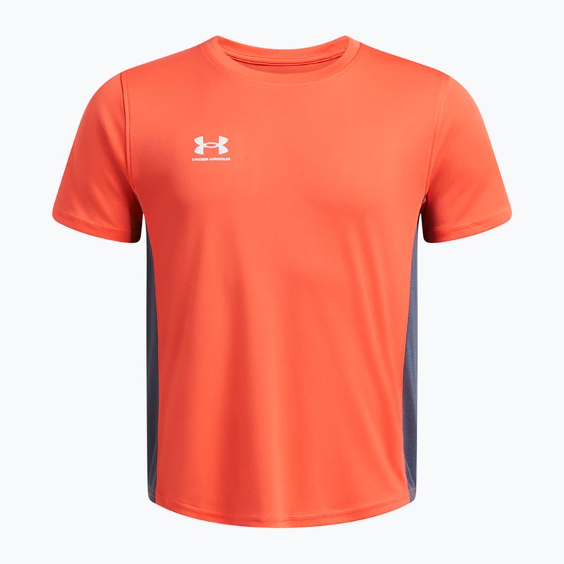 Vaikiški futbolo marškinėliai Under Armour Challenger Train fire/downpour gray/white