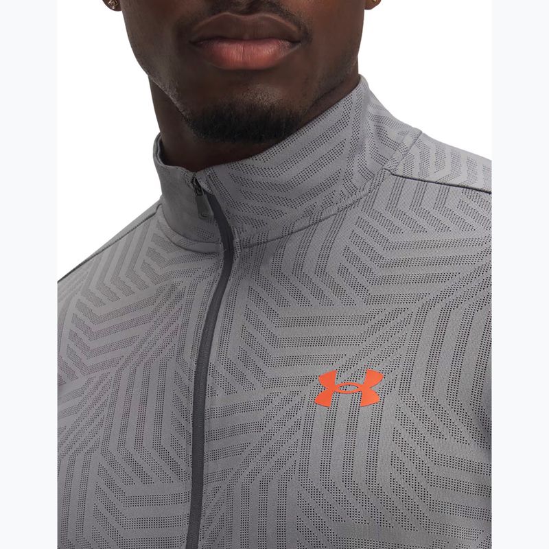 Vyriški treniruočių marškinėliai ilgomis rankovėmis Under Armour Tech Vent Geotessa 1/2 Zip steel/castlerock/fire 3