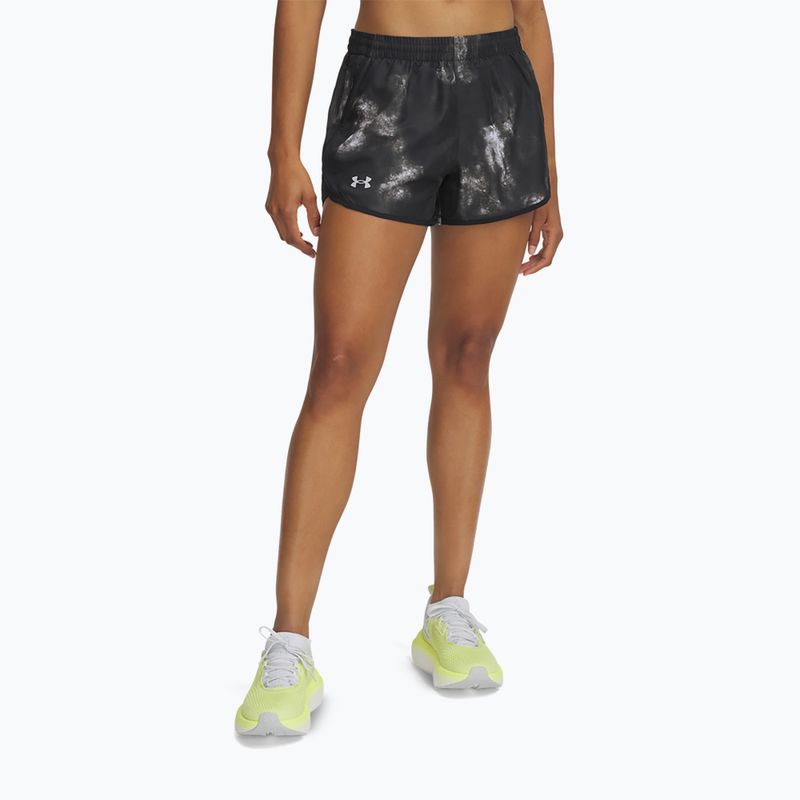 Moteriški bėgimo šortai Under Armour Fly By 3" Printed black / reflective