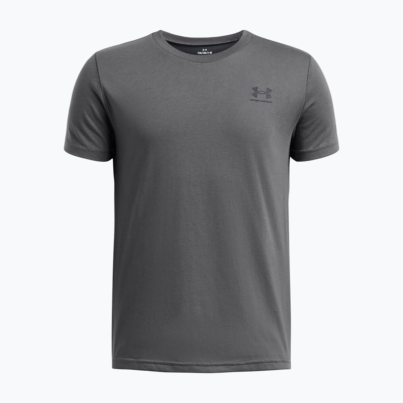 Vaikiški marškinėliai Under Armour Sportstyle Left Chest pitch gray/black