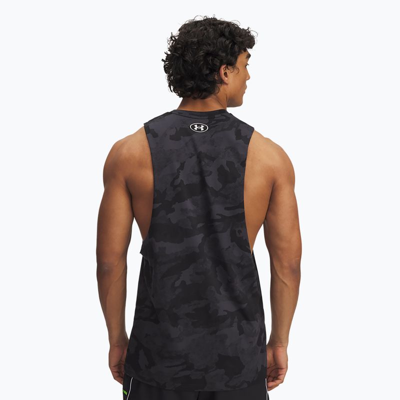 Vyriški marškinėliai Under Armour Project Rock Camo Tank anthracite/black/hyper green 2