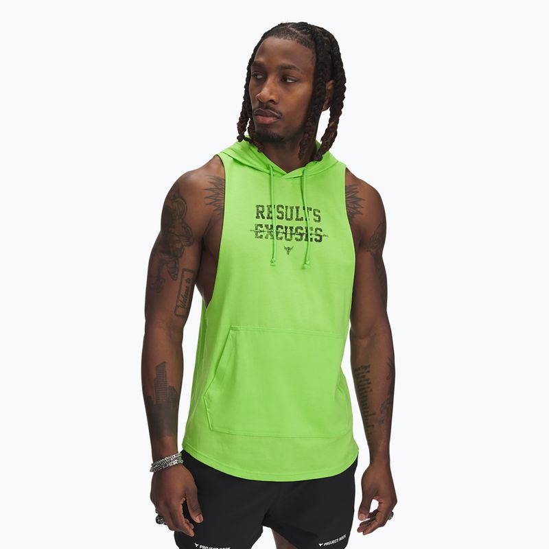 Vyriškas džemperis Under Armour Project Rock Wire SL  cyber green / black
