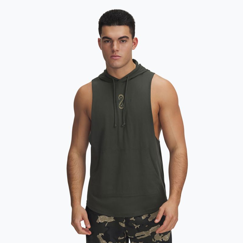 Vyriškas džemperis Under Armour Project Rock Snake SL baroque green / bayou / white