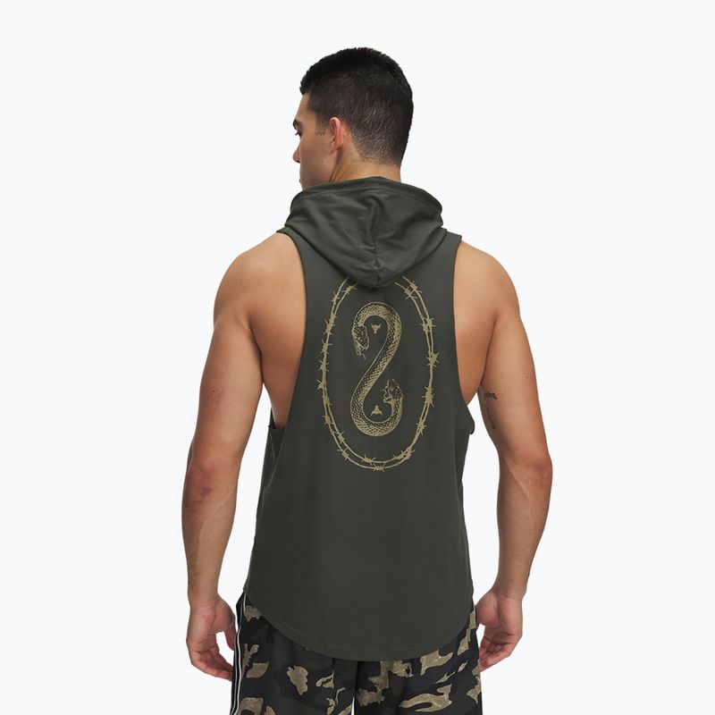 Vyriškas džemperis Under Armour Project Rock Snake SL baroque green / bayou / white 2