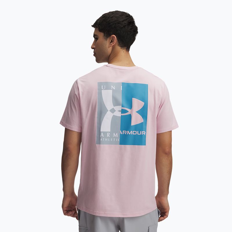 Vyriški marškinėliai Under Armour 60/40S Evol Logo prime pink/ether blue/white 2