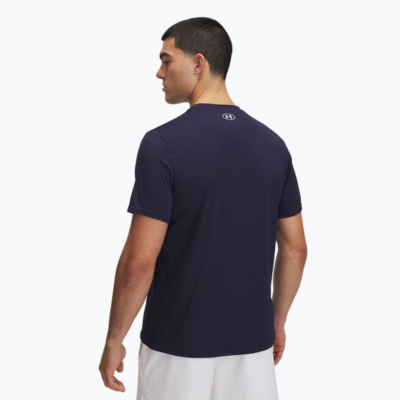 Vyriški treniruočių marškinėliai Under Armour HeatGear Fitted midnight navy/white 2