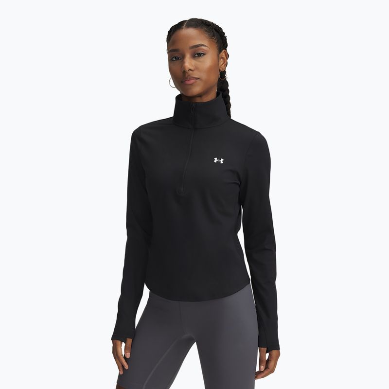 Moteriški marškinėliai ilgomis rankovėmis Under Armour Motion 1/2 Zip black/white