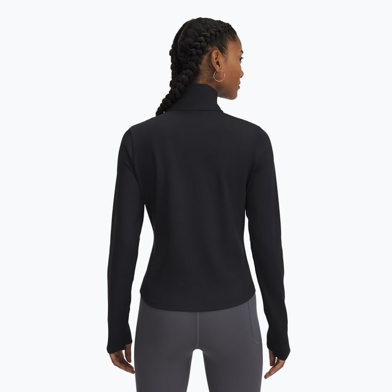 Moteriški marškinėliai ilgomis rankovėmis Under Armour Motion 1/2 Zip black/white 2