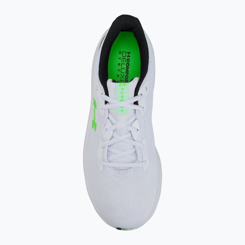 Vyriški bėgimo bateliai Under Armour Charged Pursuit 4 white/black/hyper green 5