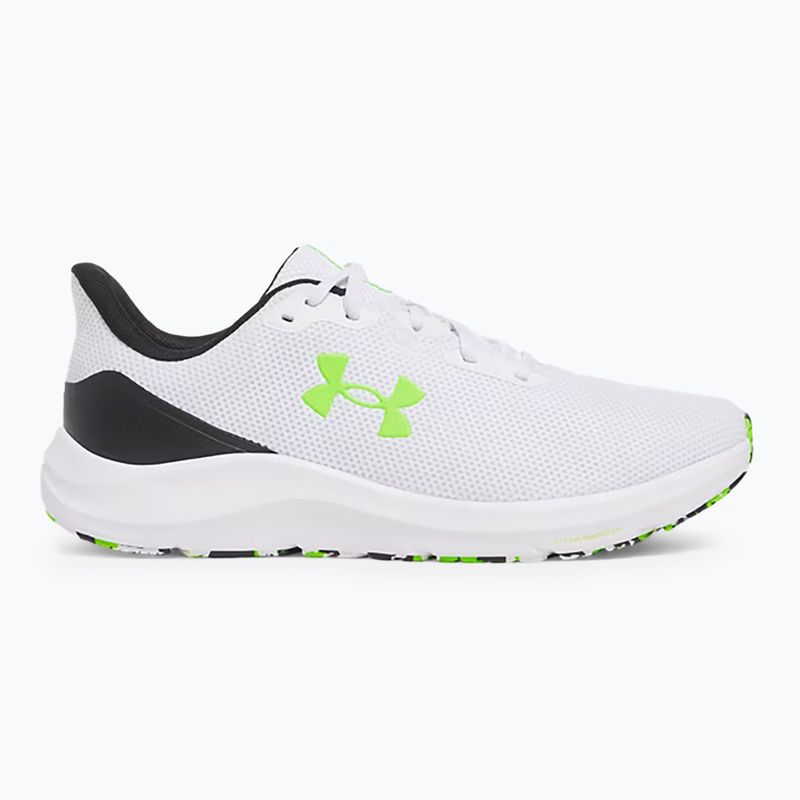 Vyriški bėgimo bateliai Under Armour Charged Pursuit 4 white/black/hyper green 8