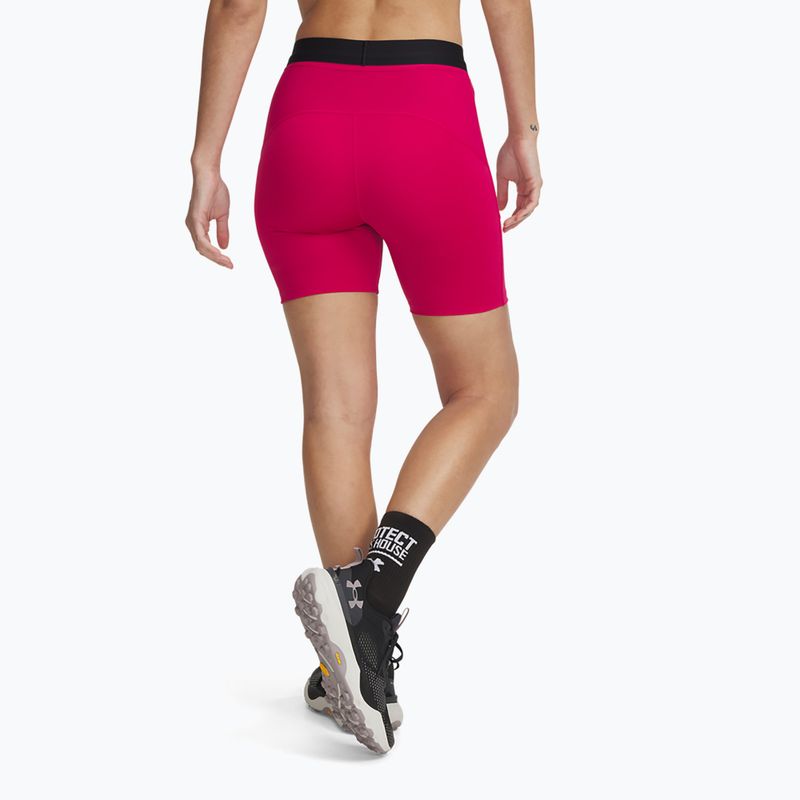 Moteriški šortai Under Armour Trail Run Fitted shaded fuchsia/black 7