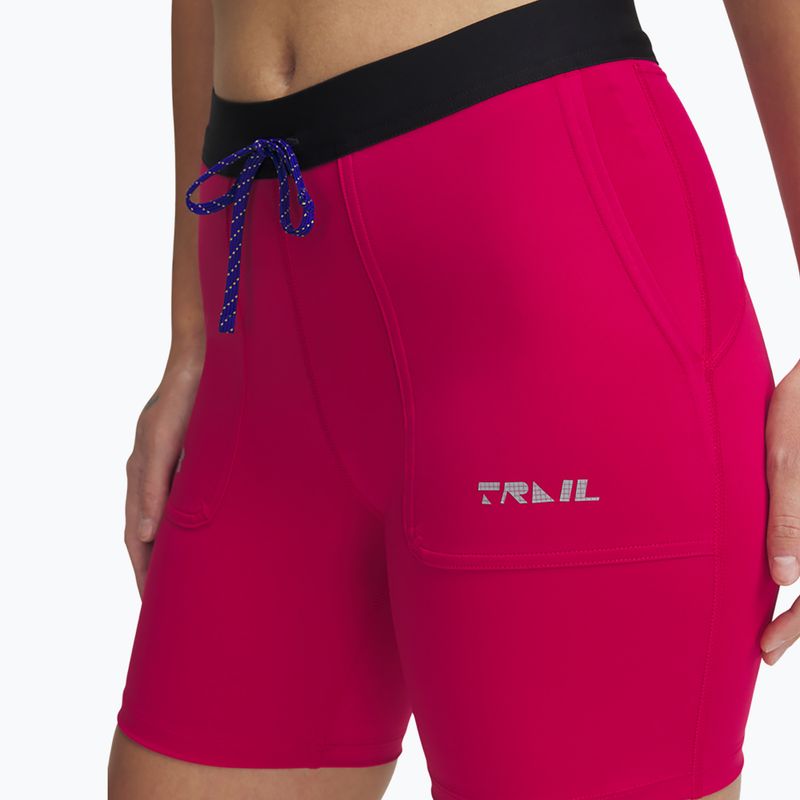 Moteriški šortai Under Armour Trail Run Fitted shaded fuchsia/black 8