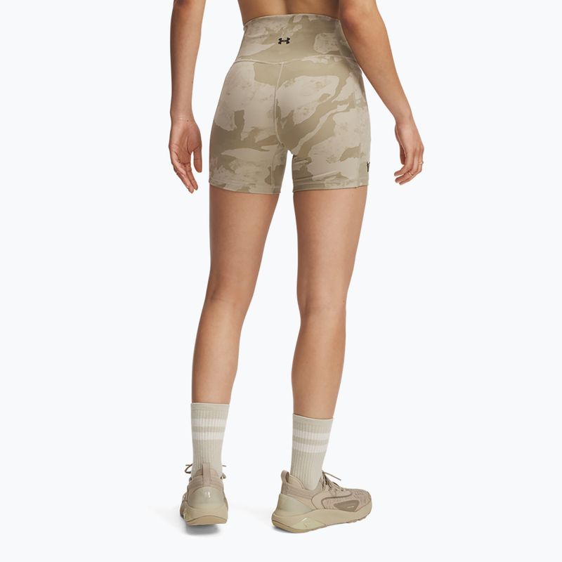 Moteriški treniruočių šortai Under Armour Project Rock Middy city khaki / black 3