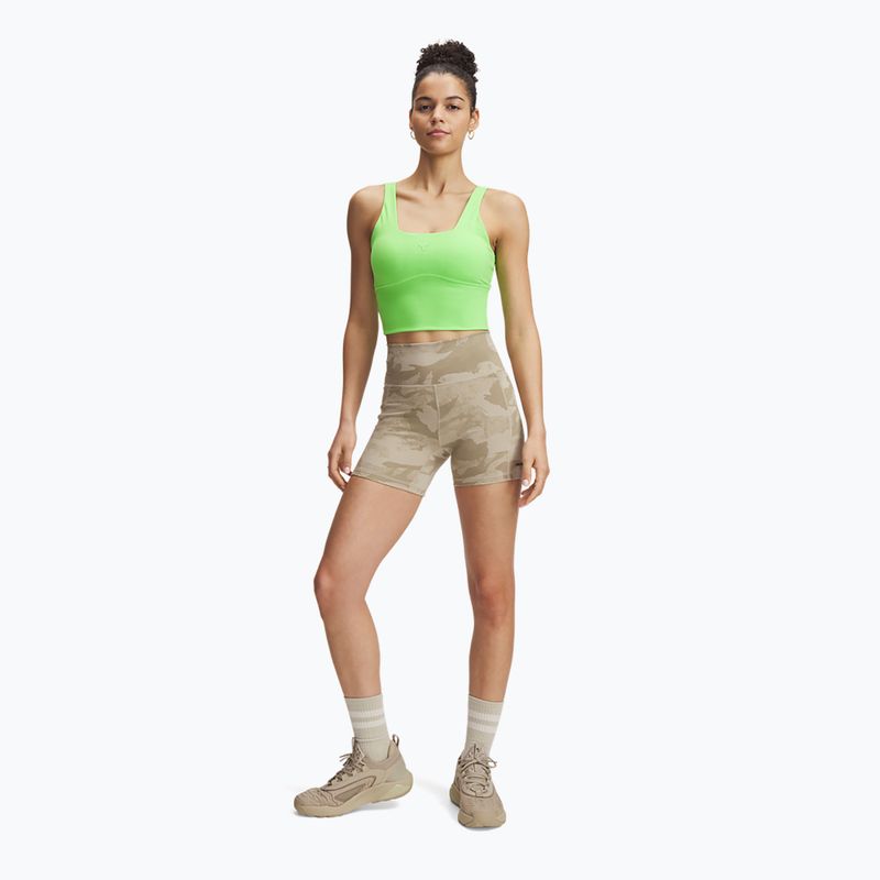 Treniruočių liemenėlė Under Armour Project Rock Fitted Bra Tank cyber green / cyber green 2