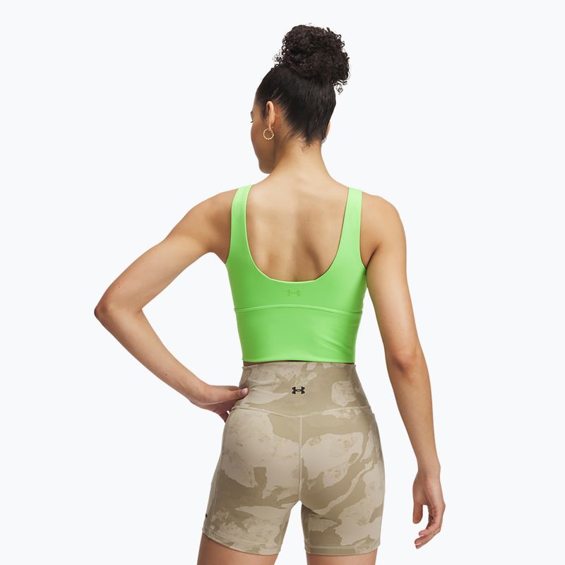 Treniruočių liemenėlė Under Armour Project Rock Fitted Bra Tank cyber green / cyber green 3