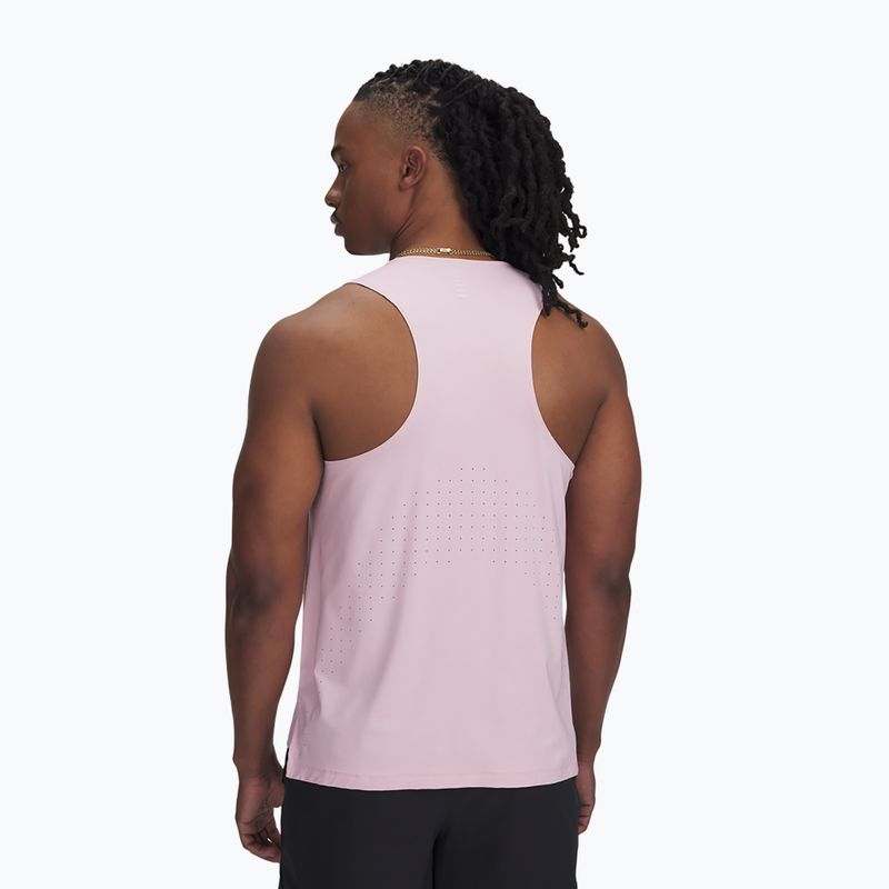 Vyriškas bėgimo tank topas Under Armour Launch Elite Singlet prime pink/reflective 2